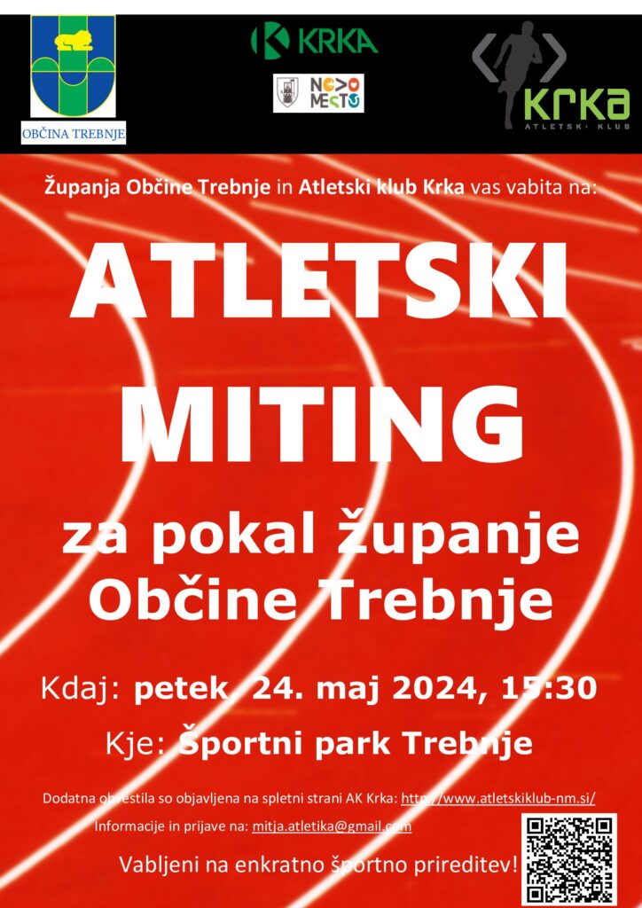 ATLETSKI MITING ZA POKAL ŽUPANJE OBČINE TREBNJE