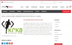AK Krka in uspehi v poletni sezoni so bili predstavljeni na radiu Staka