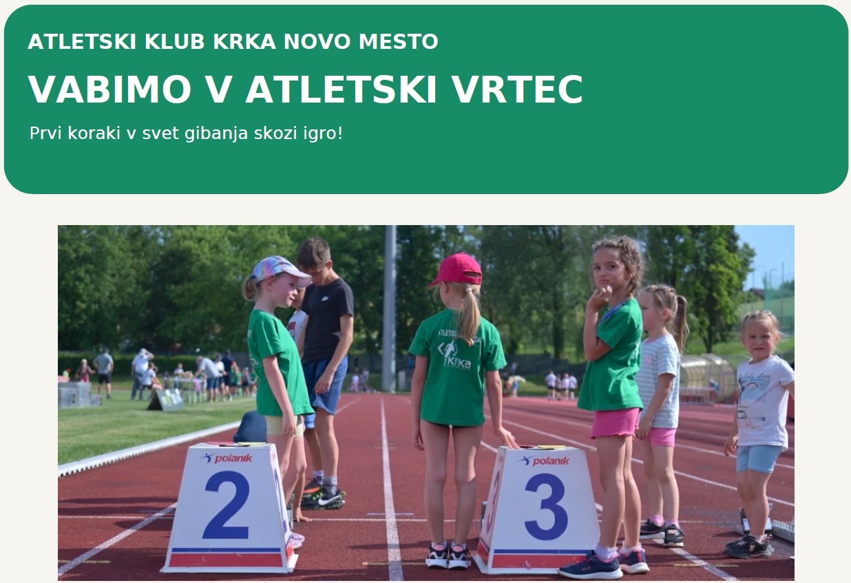 Vabimo vas v atletski vrtec 2026-27