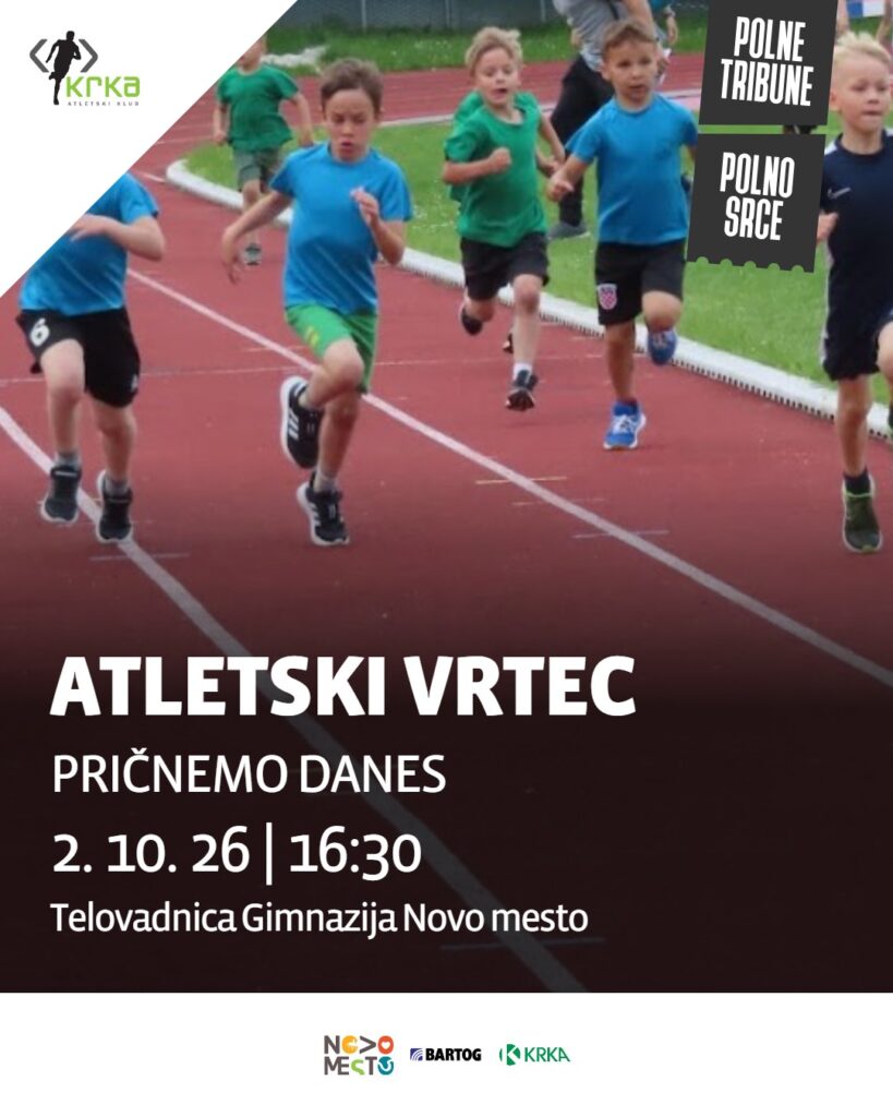 Danes pričetek vadbe ATLETSKEGA  VRTCA